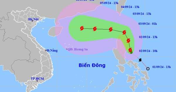 Bão Yagi khả năng mạnh lên giật cấp 15, có ảnh hưởng tới đất liền nước ta?