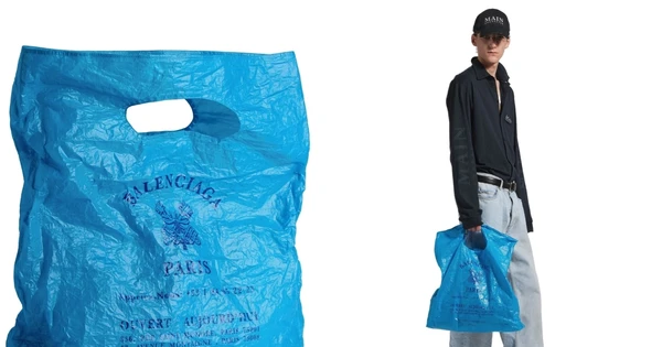 Cận cảnh chiếc túi nylon nhàu nhĩ và 