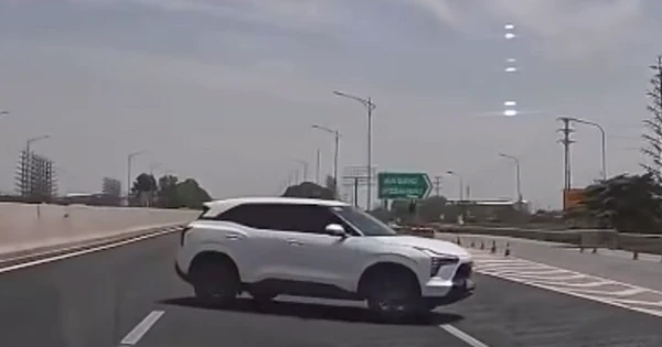 Xử phạt nữ tài xế quay xe đi ngược chiều trên cao tốc Hà Nội - Hải Phòng