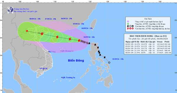 Còn bao nhiêu tiếng nữa, bão số 3 sẽ đổ bộ vào đất liền?