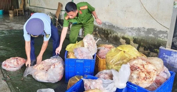 Một hộ kinh doanh trữ gần 4 tấn thực phẩm bốc mùi hôi thối