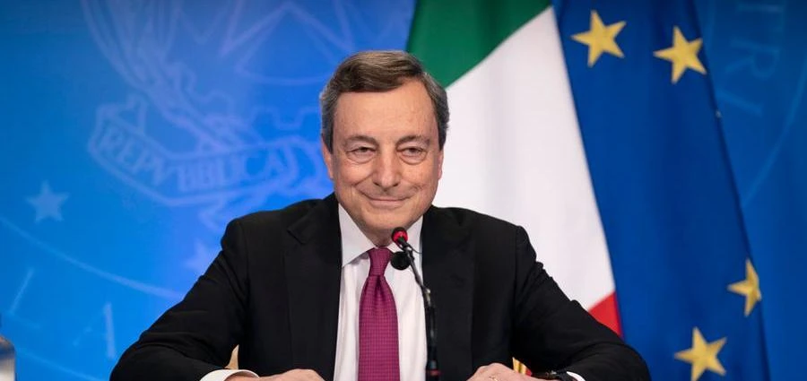 Draghi: “E’ la mia prima voltra fuori Roma, c’è voglia di ripartire”