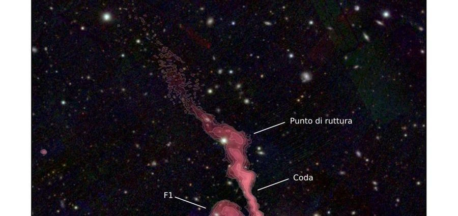 Una super-galassia che scodinzola