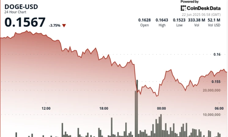 Dogecoin Drops 8% but Shows V-Shaped Recovery in Boost for Bulls