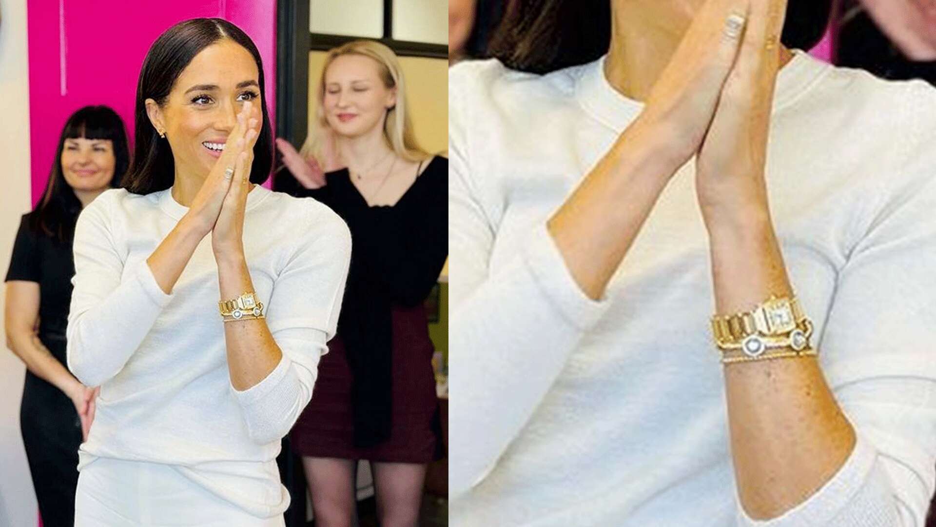 Meghan Markle torna in pubblico con un portafortuna: il bracciale “anti-malocchio” costa 17mila euro