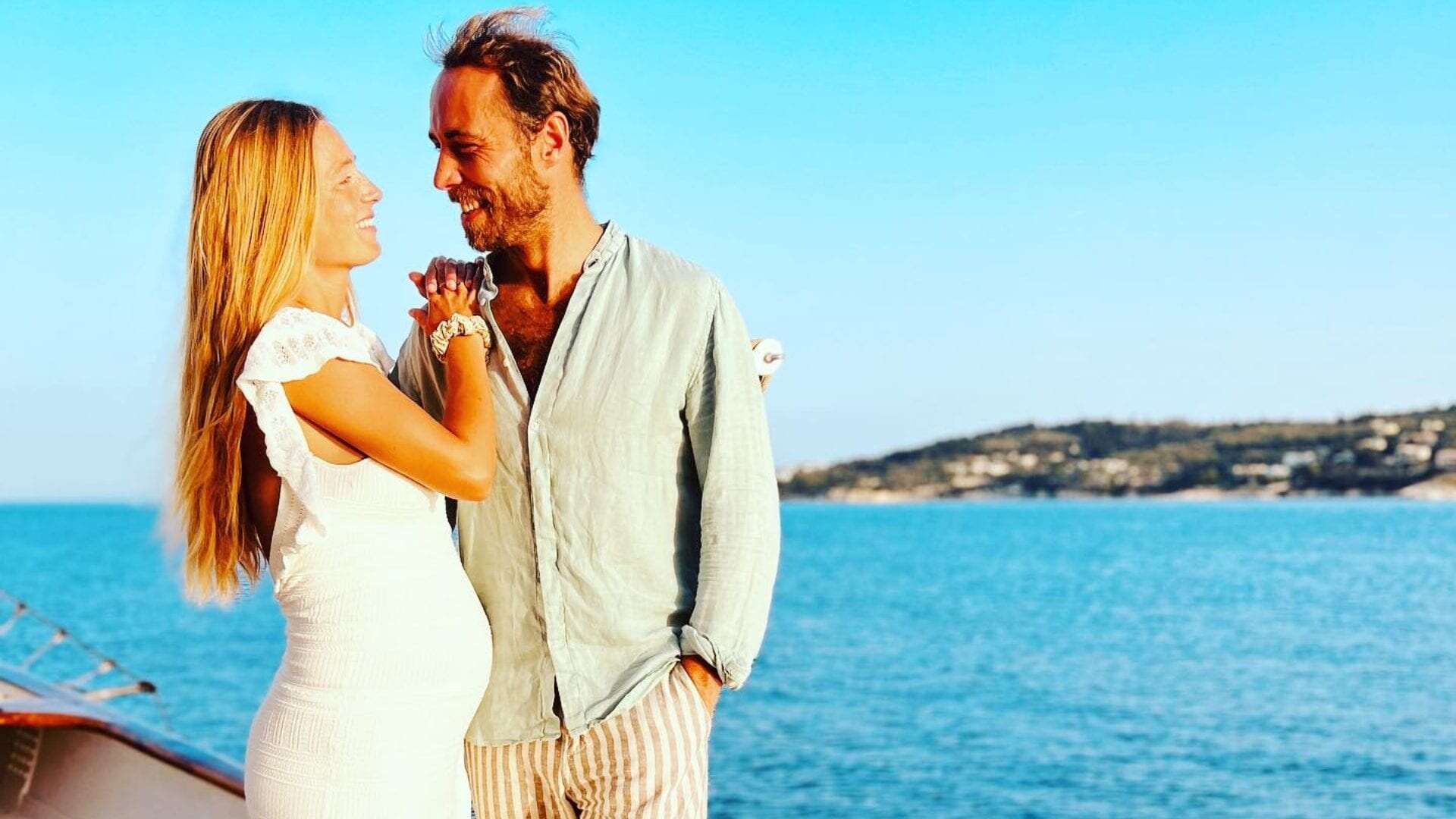 James Middleton celebra l’anniversario di matrimonio: Alizée Thevenet mostra il pancione in bianco