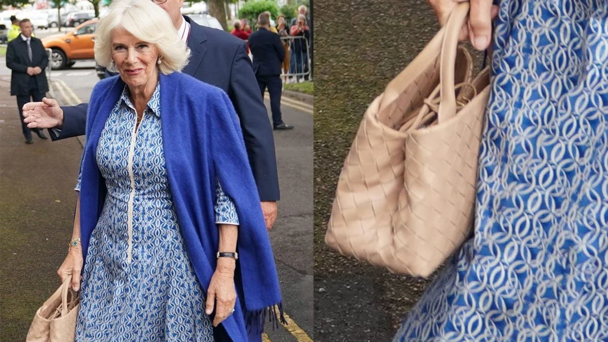 La regina Camilla ama il lusso italiano: quanto costa la borsa intrecciata