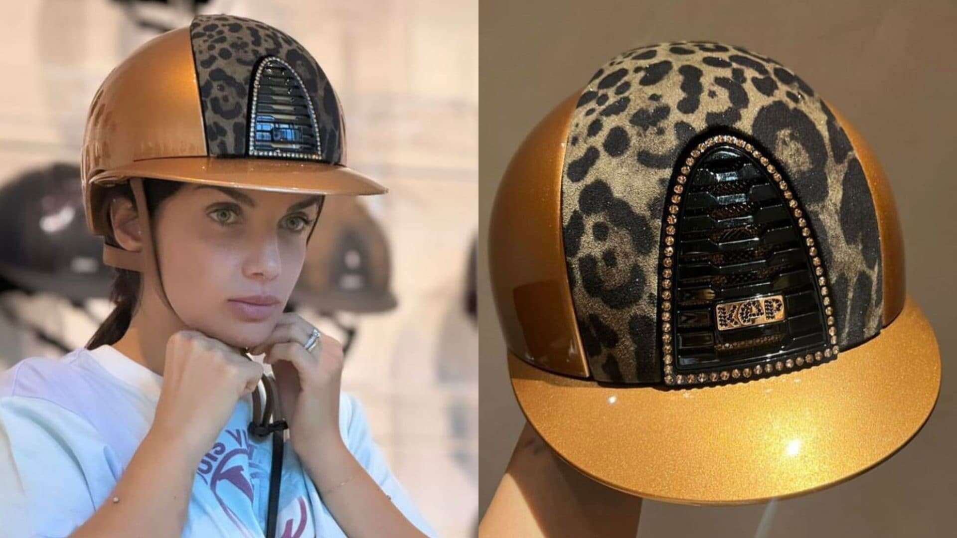 Elettra Lamborghini, il nuovo casco da equitazione è personalizzato e costa oltre mille euro