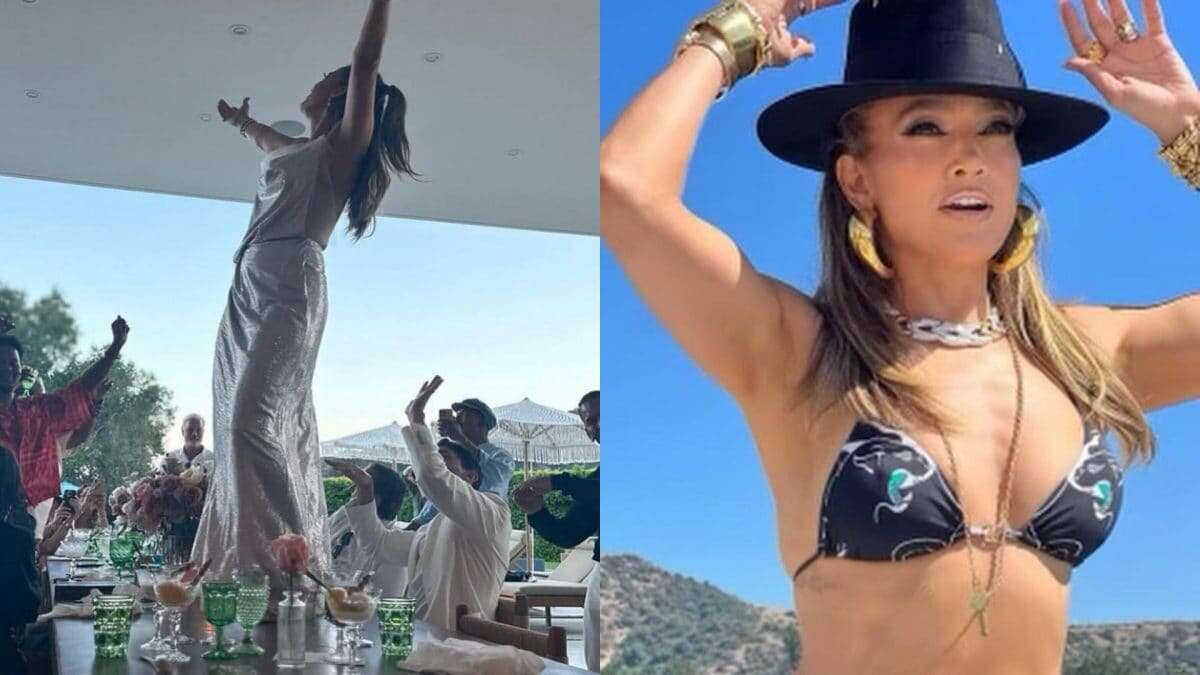 Jennifer Lopez, doppio look per la festa di compleanno: balla sui tavoli tra cristalli e bikini