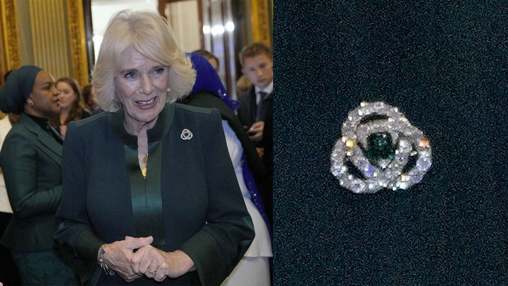 Camilla con la spilla celtica: la storia che si cela dietro al gioiello appartenuto alla regina Mary