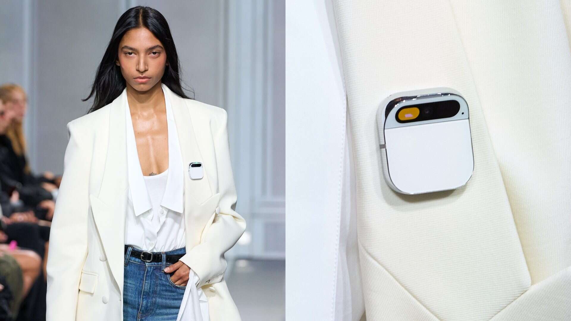 Addio alle spille gioiello, ora gli accessori da appuntare alla giacca sono futuristici smartphone