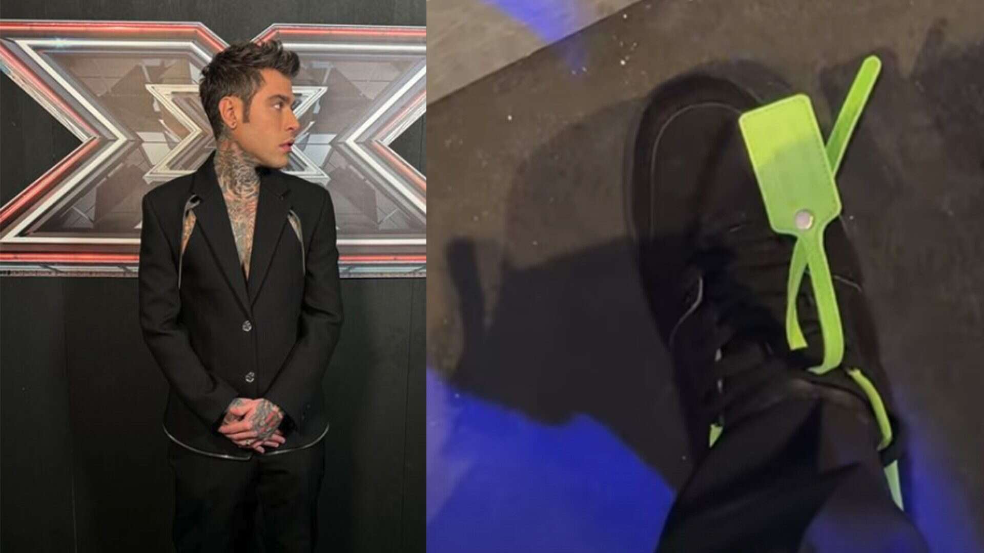 Fedez nel nuovo Live di X Factor svela il dettaglio del look “abbinato” alla scenografia