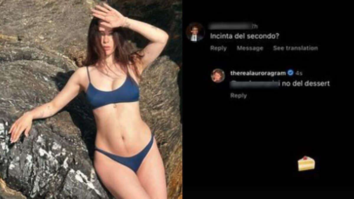 Aurora Ramazzotti è incinta (di un dessert): l’ironica risposta al commento di un hater