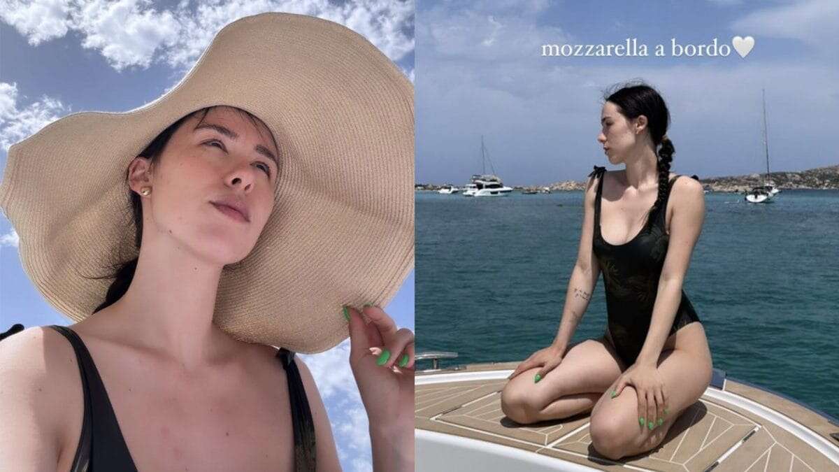 Aurora Ramazzotti in costume scherza sull’abbronzatura: “Mozzarella a bordo”