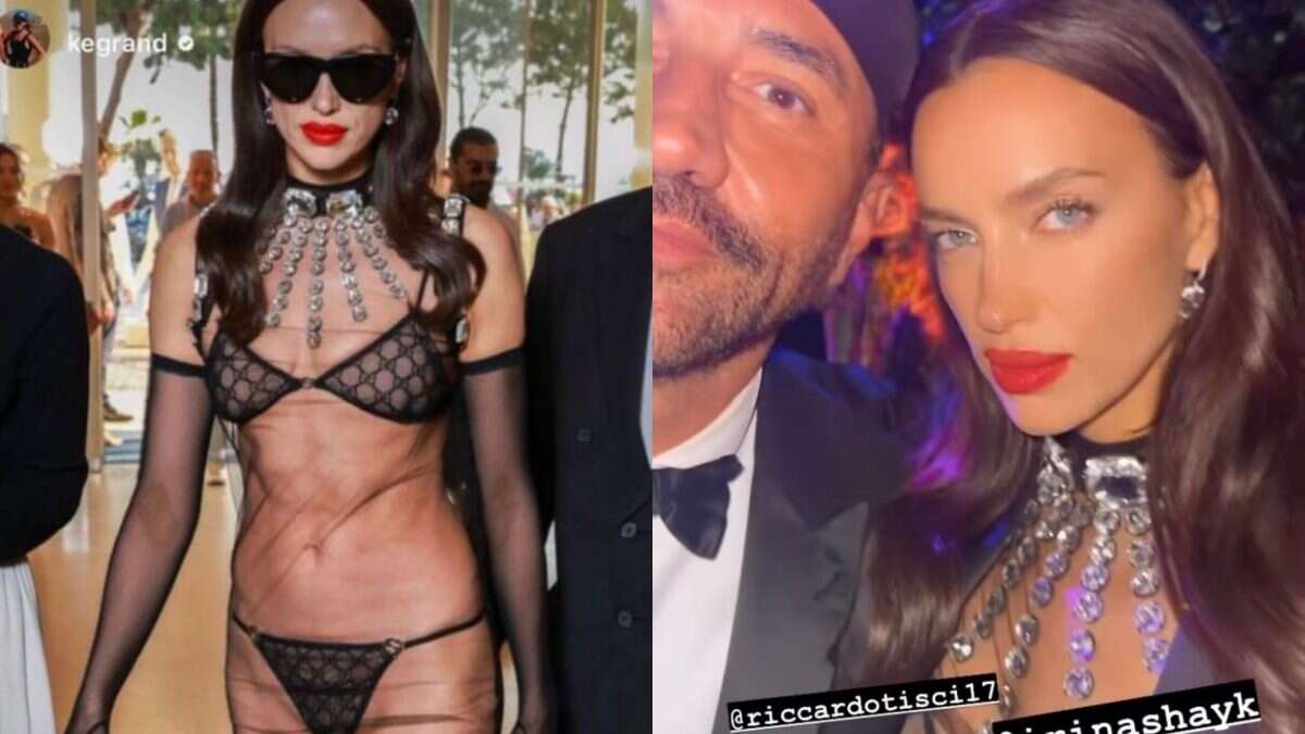 Irina Shayk a Cannes 2023 in reggiseno e tanga: la provocazione con l’abito nudo e i gambaletti