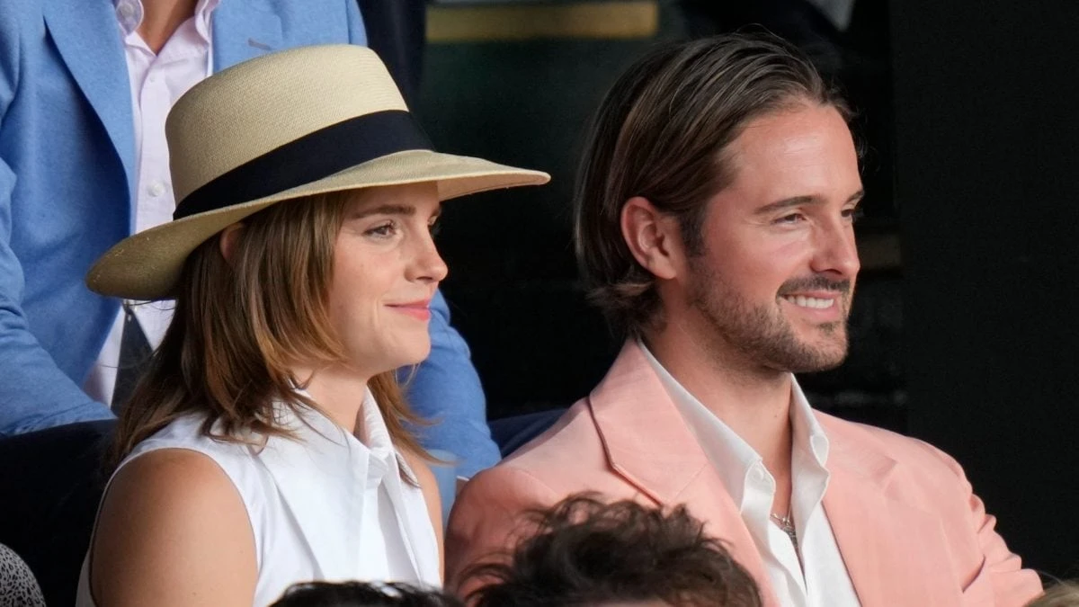 Wimbledon 2023, sfida di stile tra star alla finale: Emma Watson col panama, Brad Pitt in versione divo