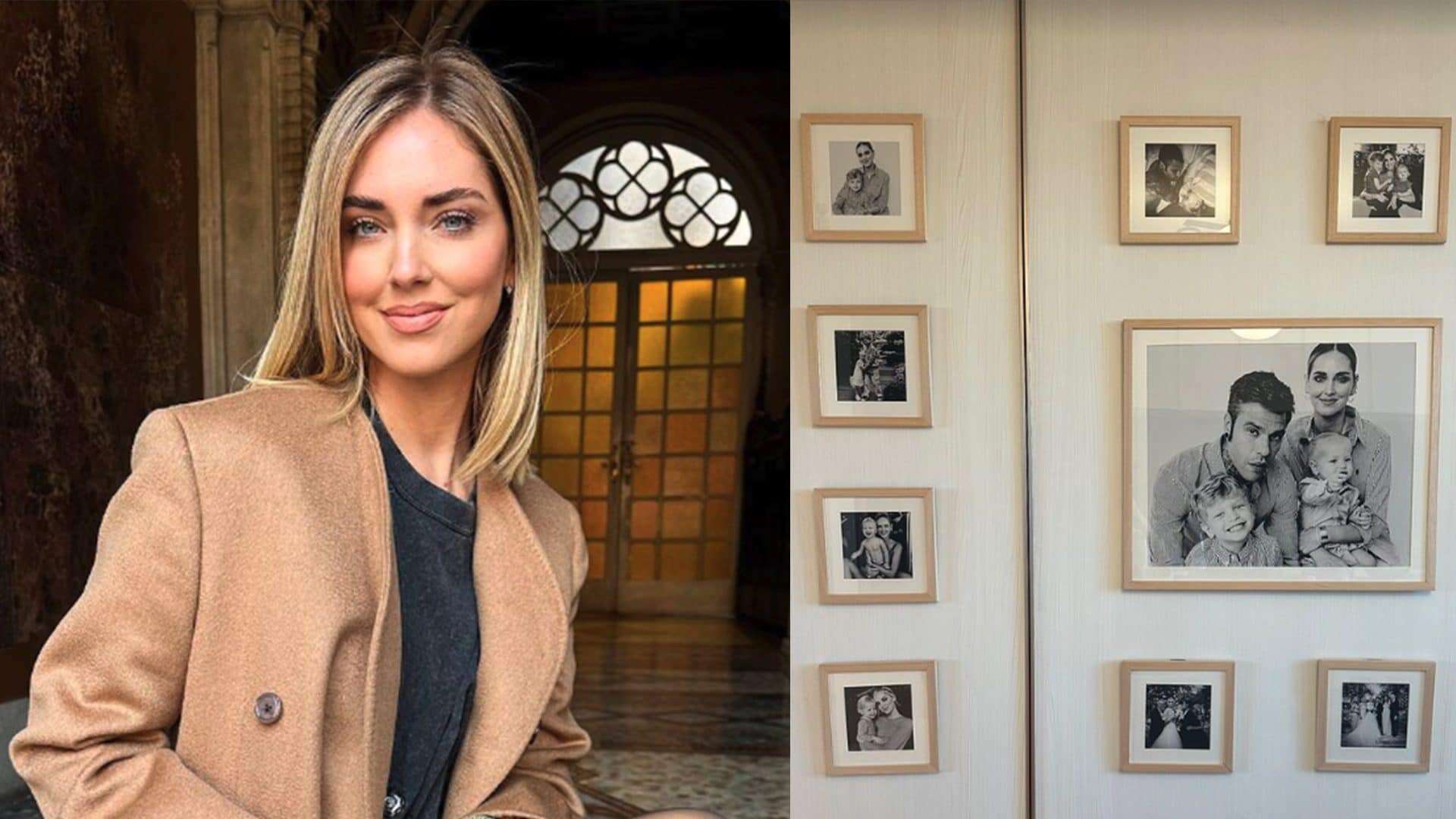 Chiara Ferragni mostra la parete coi ritratti di famiglia: il significato delle foto