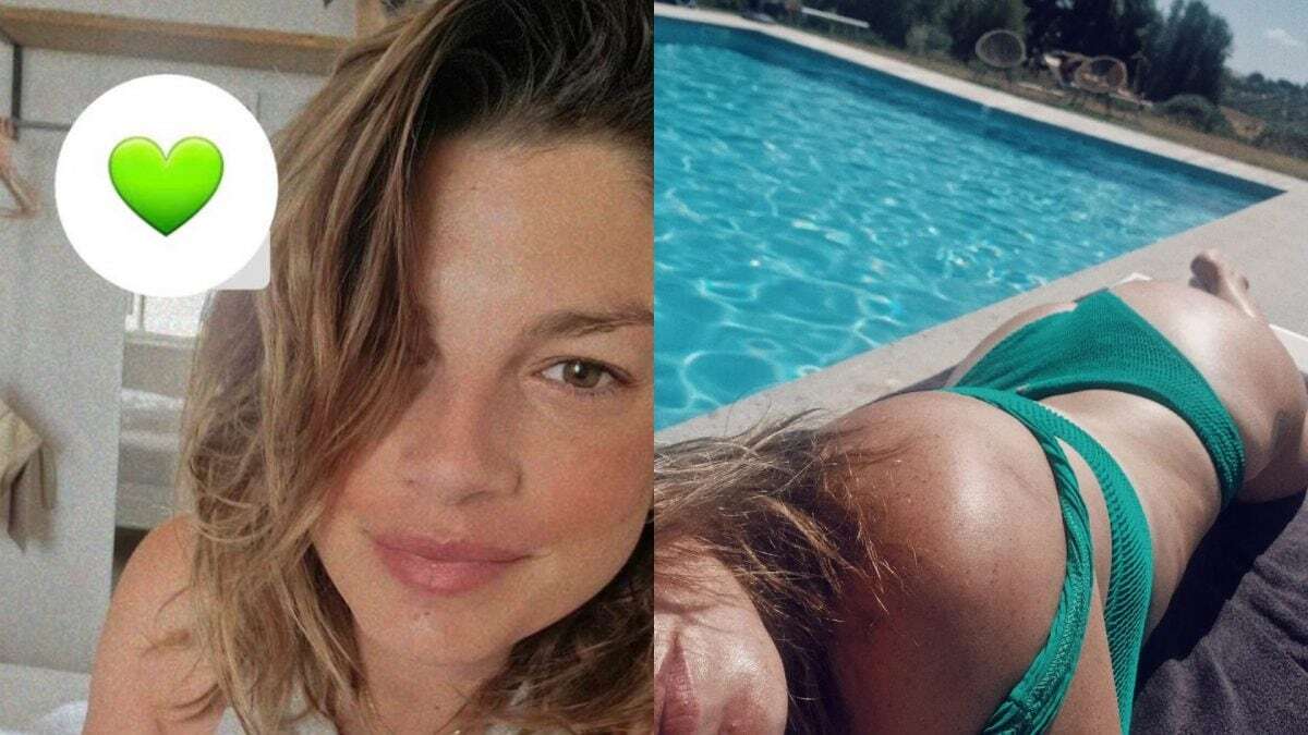 Emma Marrone col bikini goffrato scherza sul segno dell’abbronzatura: “Baciata dal sole”