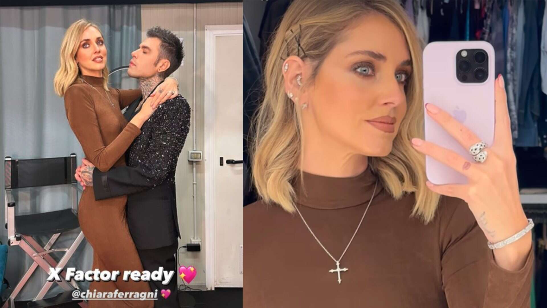 Chiara Ferragni al primo Live di X Factor 2023: look monocolore con anello da oltre 70 mila euro