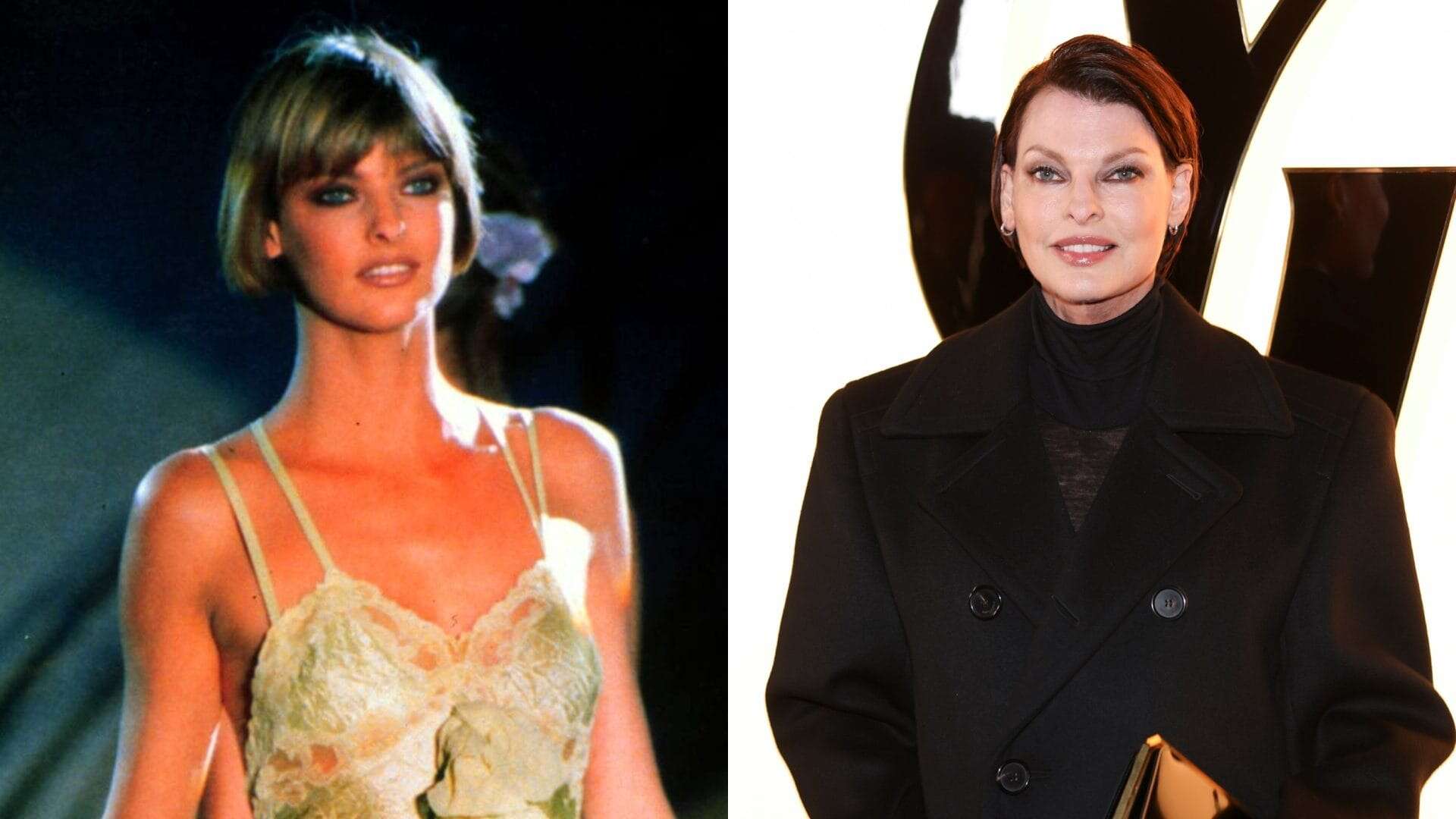 La trasformazione di Linda Evangelista: dalle passerelle anni ’90 allo stile dark e rigoroso