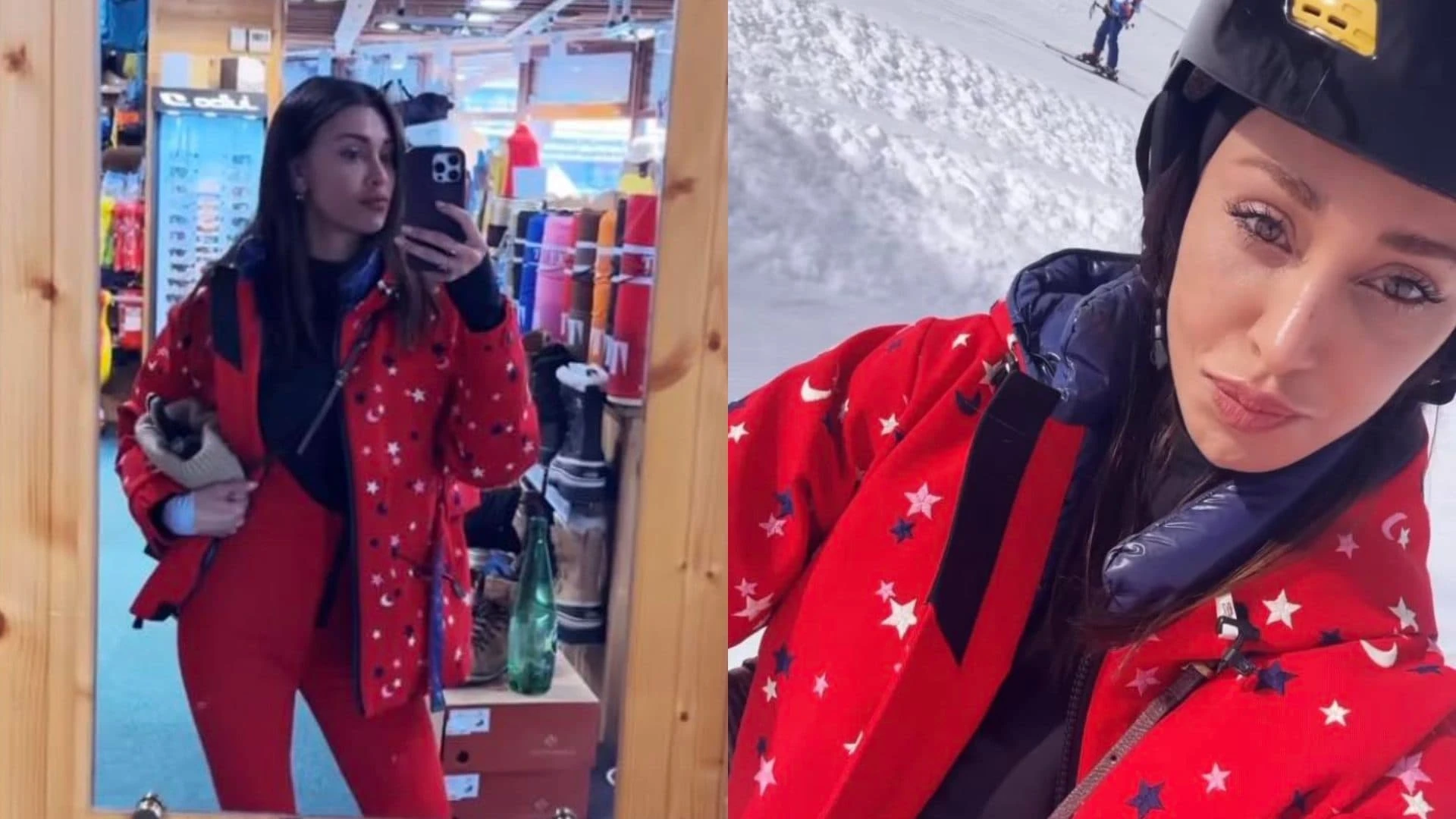 Belén Rodriguez “stellare” sulla neve: il look da sci è griffato e vale oltre 3mila euro