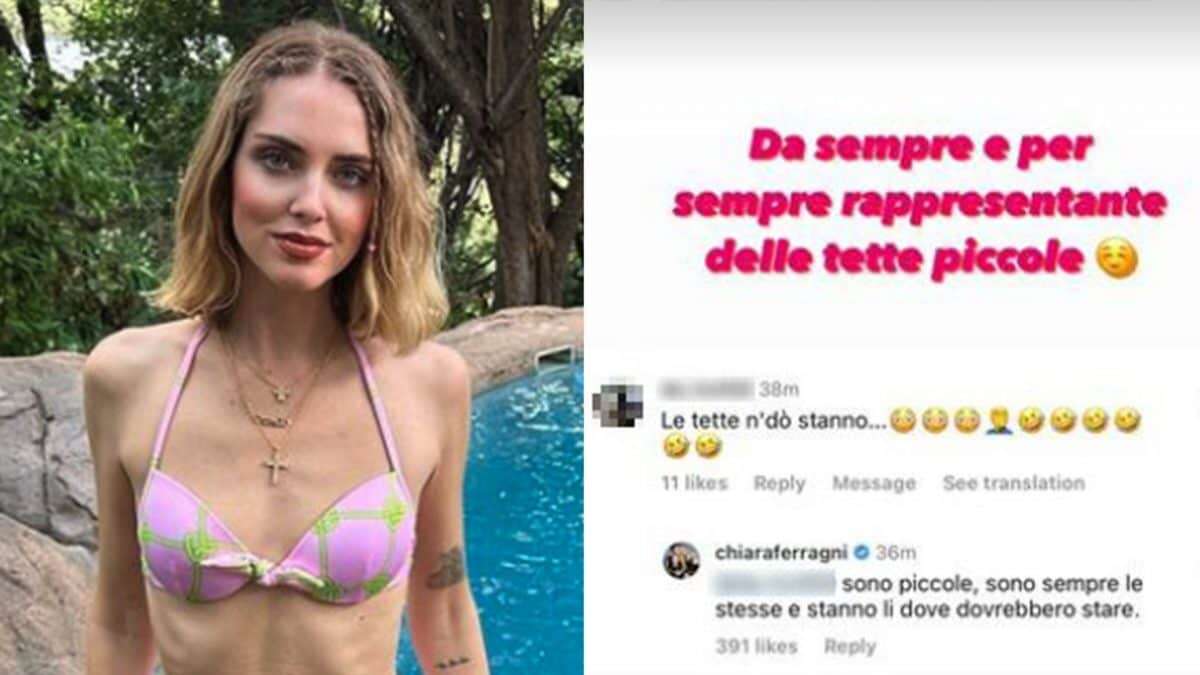 Chiara Ferragni risponde al body shaming e difende il seno piccolo (di cui è fiera)