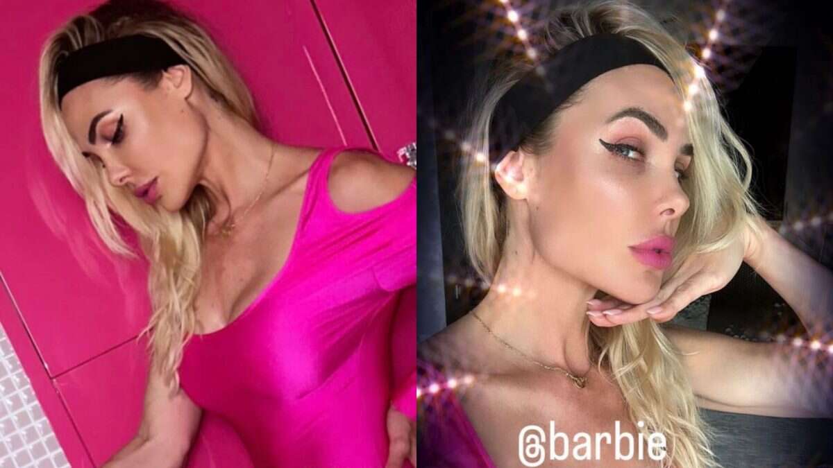 Ilary Blasi con la tutina pink per vedere Barbie: le sue stylist sono le figlie Chanel e Isabel