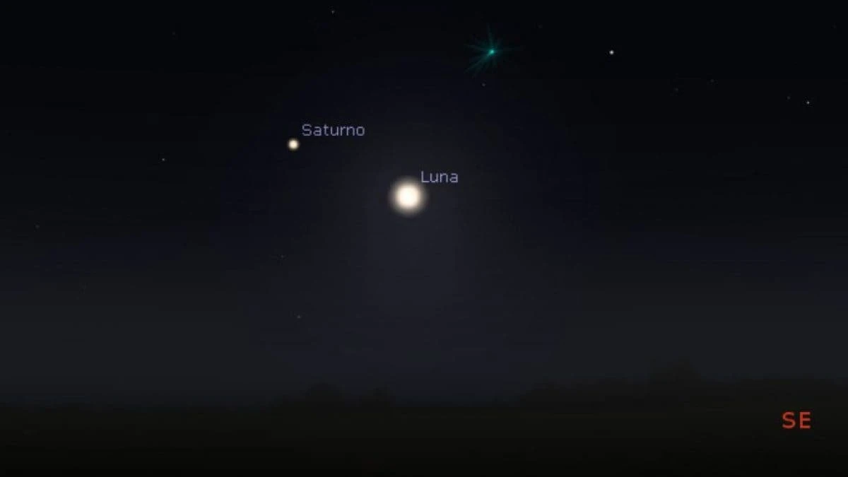 Stanotte meraviglioso abbraccio tra la Luna e Saturno: come riconoscere il pianeta a occhio nudo