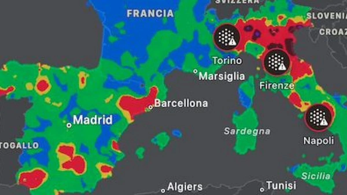 Cosa sono e cosa vogliono dire le mappe sulla qualità dell’aria che state vedendo sui social