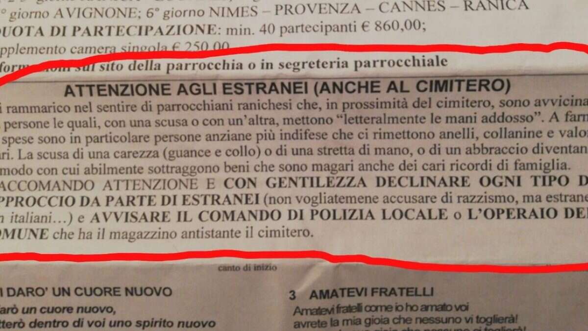 Furti al cimitero nel Bergamasco, il parroco scrive un avviso: 