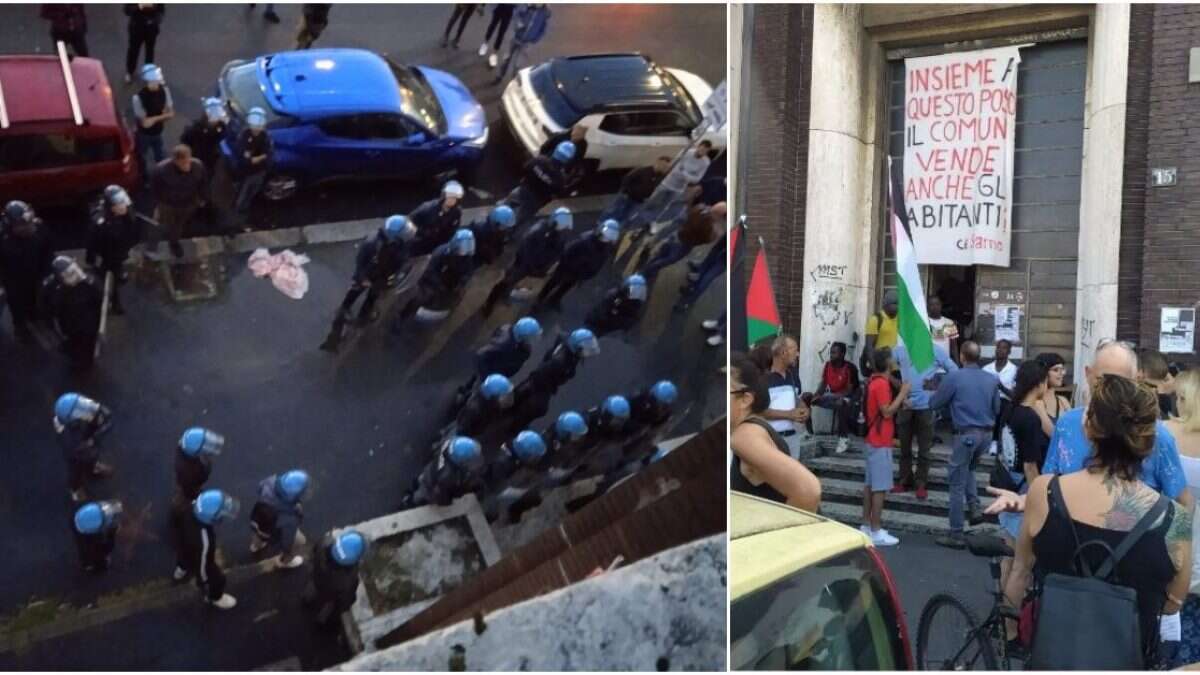 Al via lo sgombero del palazzo di via Esterle, la protesta dei comitati: 