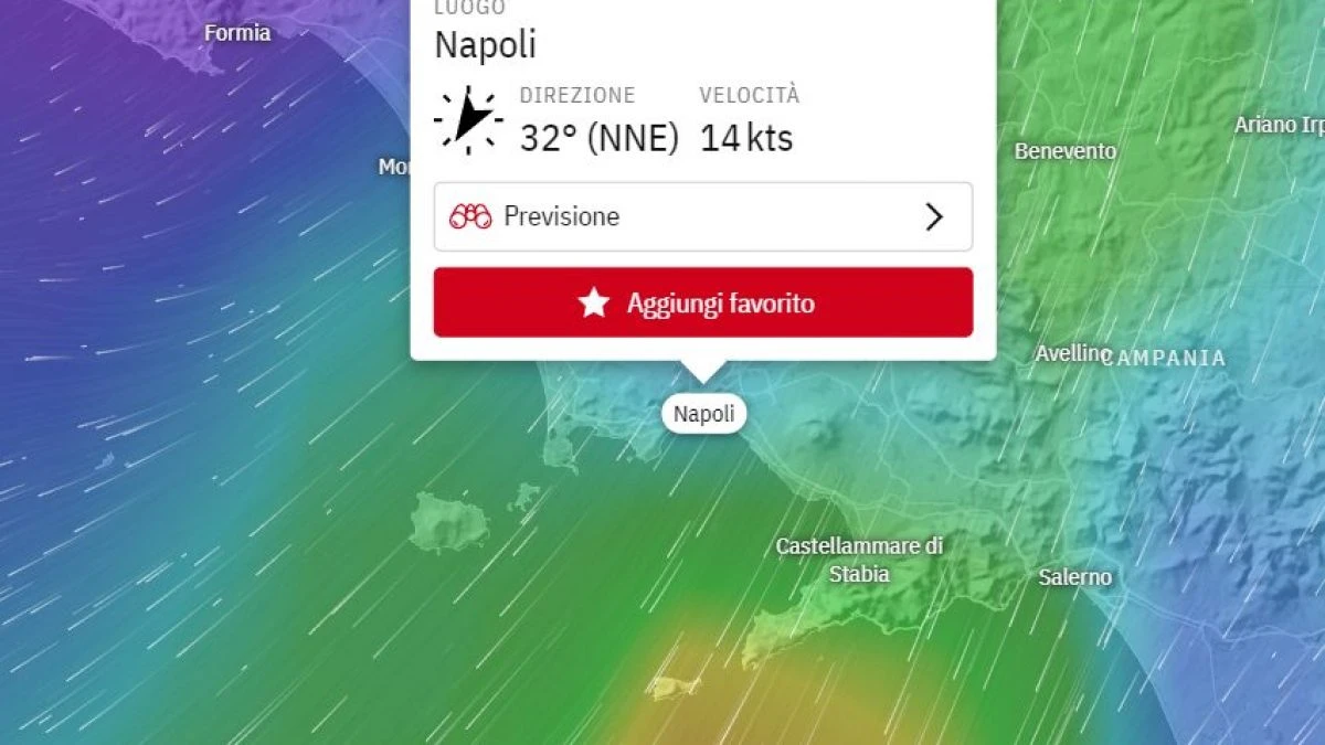 Allerta vento forte in Campania: a Napoli crolla un albero, navi e traghetti a singhiozzo per le isole