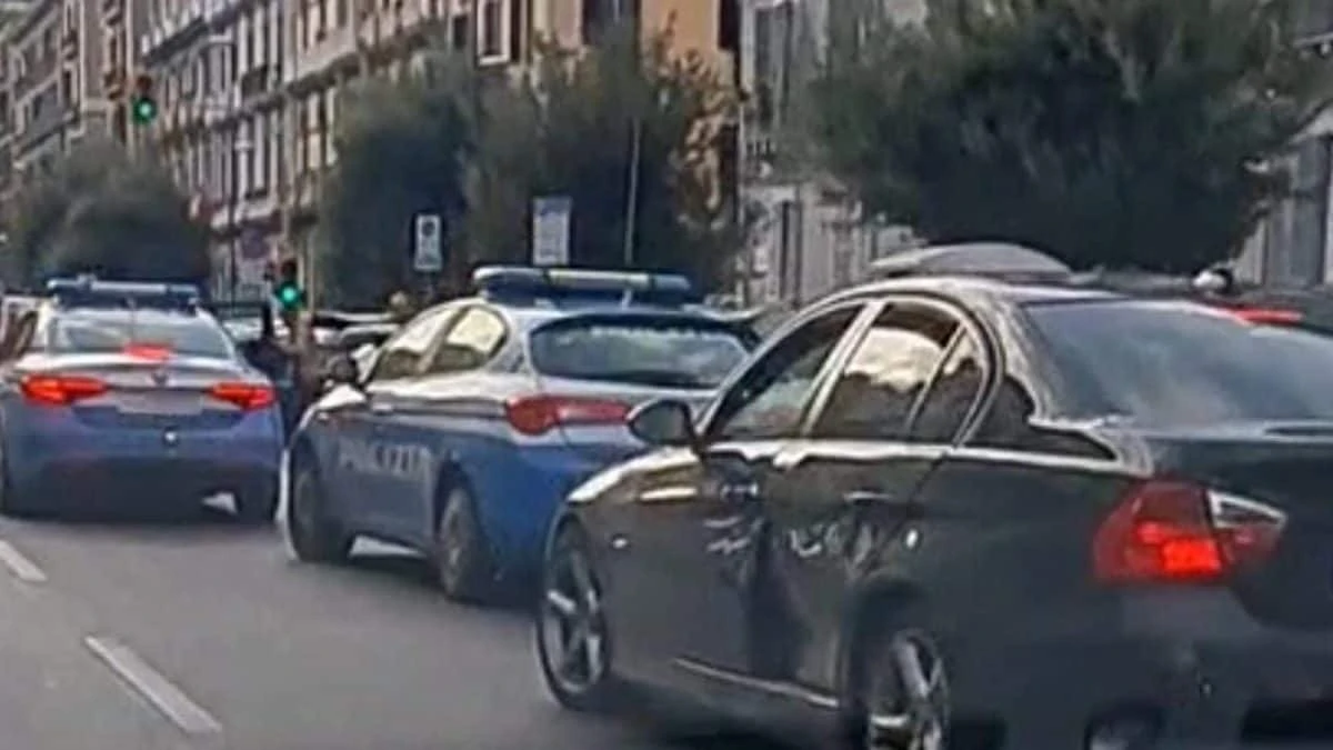 Bmw con coppia in fuga da Matera, bloccata a Napoli dalla Polizia dopo inseguimento a Chiaia