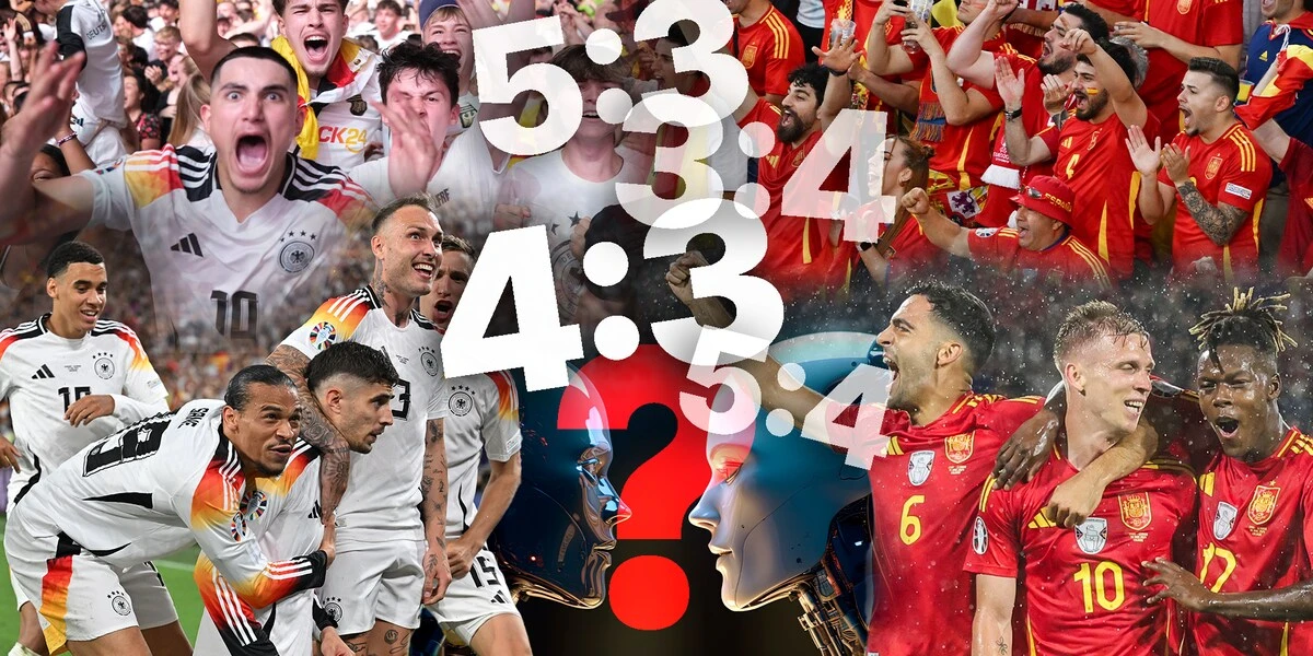 Fußball KI-Prognosen: Deutschland gegen Spanien geht bis ins Elfmeterschießen