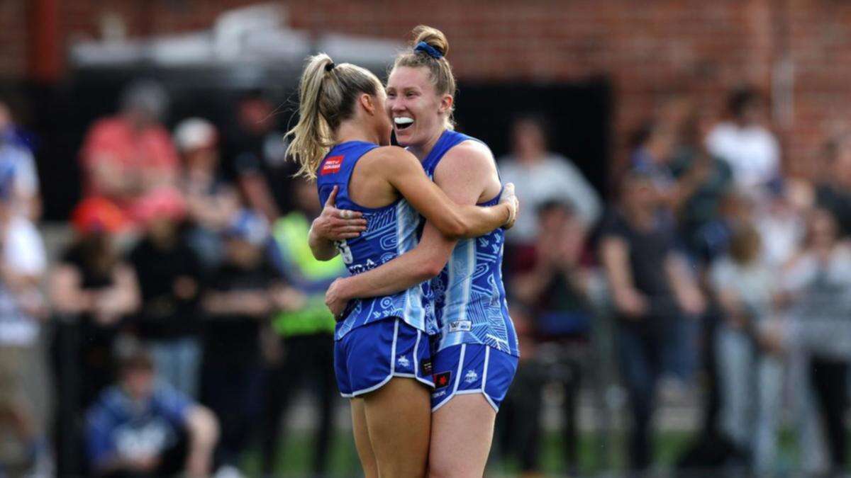 Roos thrash Suns to claim AFLW minor premiership