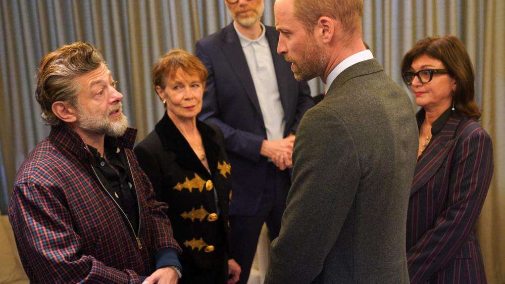 Prince William mingles with stars at BAFTA event