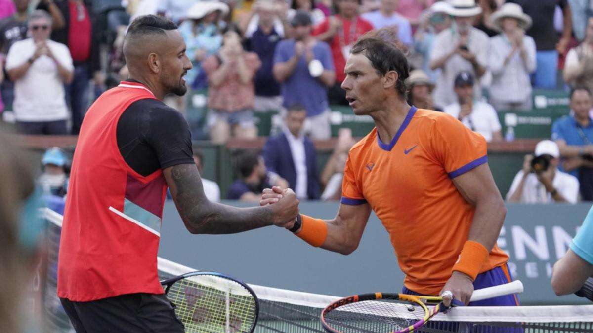 'Don't retire': Kyrgios tells 'inspirational' foe Nadal