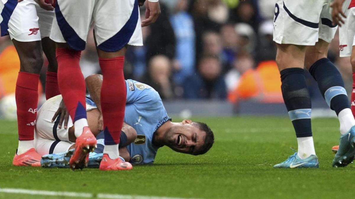 Rodri out for season, blow to Man City title defence