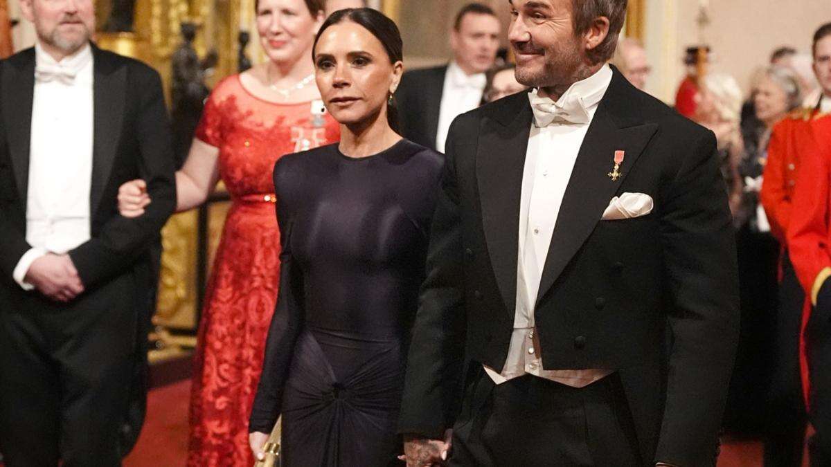 Victoria and David Beckham rub shoulders with royalty at state banquet