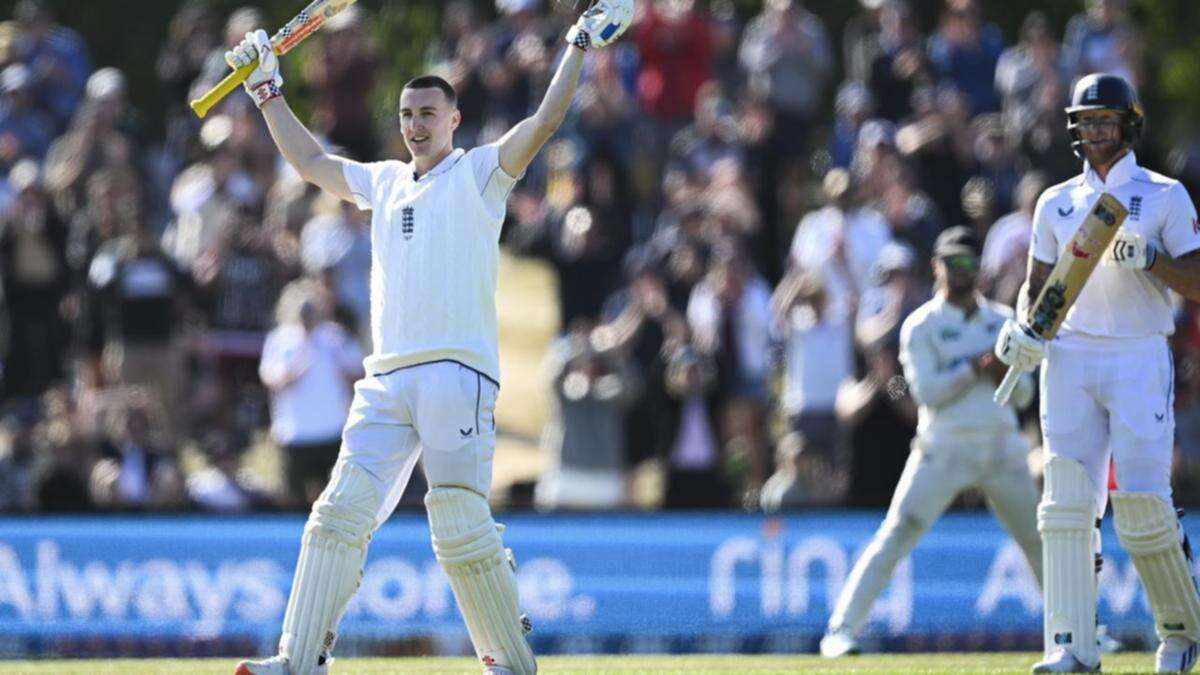 Brook century drags England back into first NZ test