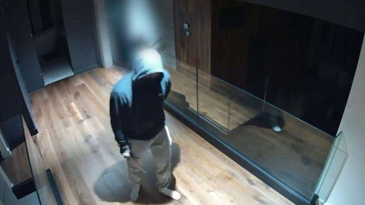 Chilling CCTV shows armed break-ins