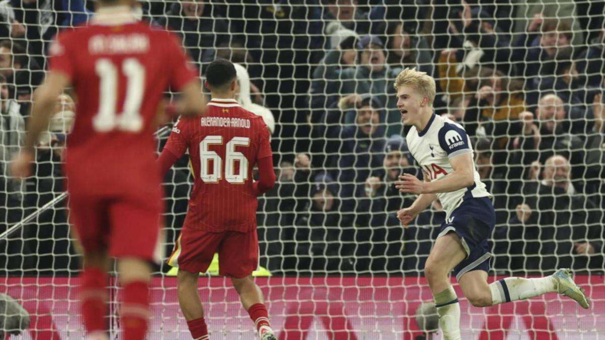 Bergvall gives Spurs first-leg cup win over Liverpool