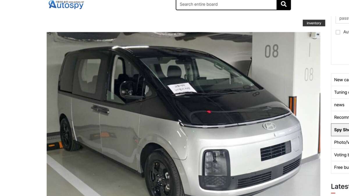 Hyundai Staria EV spied: Futuristic people mover getting battery power