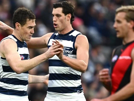 Cats pounce on Bombers to charge into AFL top two