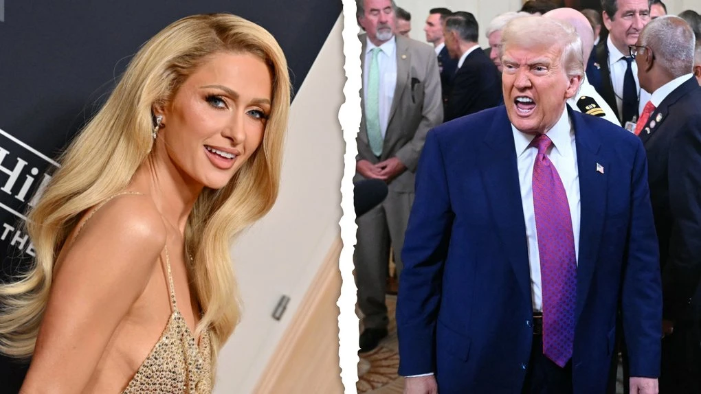 Paris Hilton mocks Trump’s look in Cannes interview