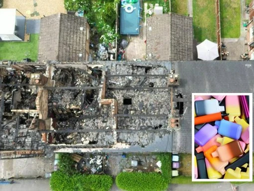 Three houses uninhabitable after vape ‘burst into flames’