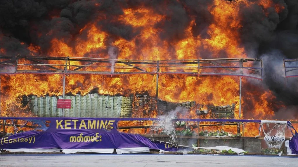 Myanmar burns about $460m worth of confiscated drugs