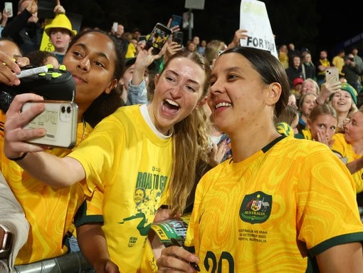 Kerr set to steal Matildas' show in pre-game signing session
