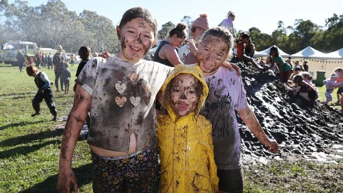 Kids go mad for mud at annual event in Perth’s south