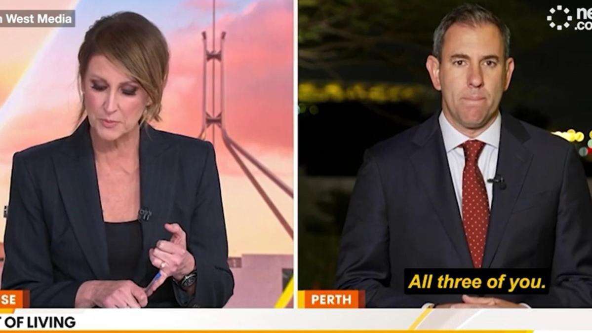 ‘Can’t film here’: Treasurer’s live TV rebuke